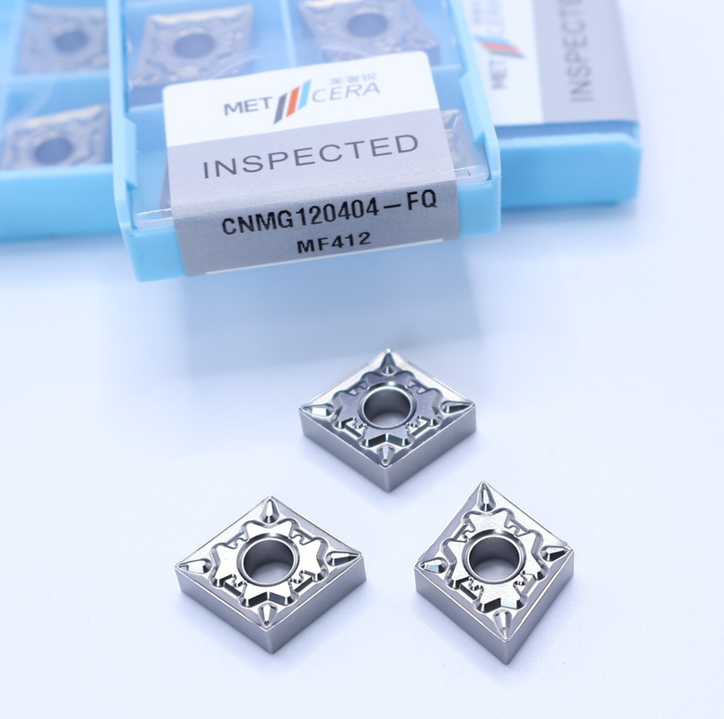 Außene Drehmaschine CNC Drehmaschine Einsätze HRA92.5 Härte CNMG120404-FQ nicht beschichtete Karbid Einsätze
