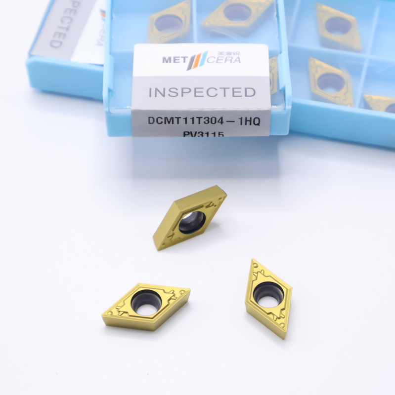 CCMT11T304-1HQ PV3115 Goldbeschichtete Zermet-Schneidwerkzeug-Einlagen für eine höhere Bruchbeständigkeit
