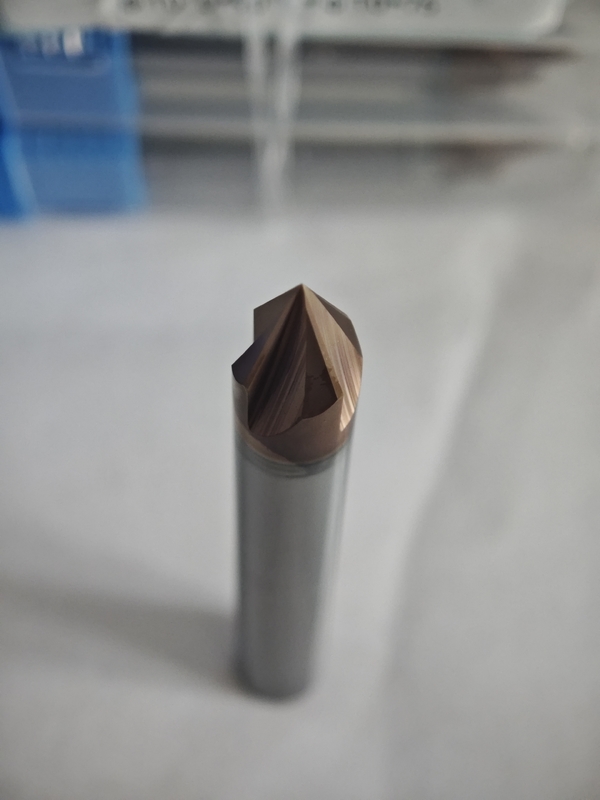 MPG4 CNC-Rad-Mühle Karbid-Chamfer-Mühle 4 Flöten-Mühle Rohförder-Mühle für Legierungsstahl, Formenstahl, vorgehärtetem Stahl, Φ10.0 X 90 ° x Φ10 X 75 mm