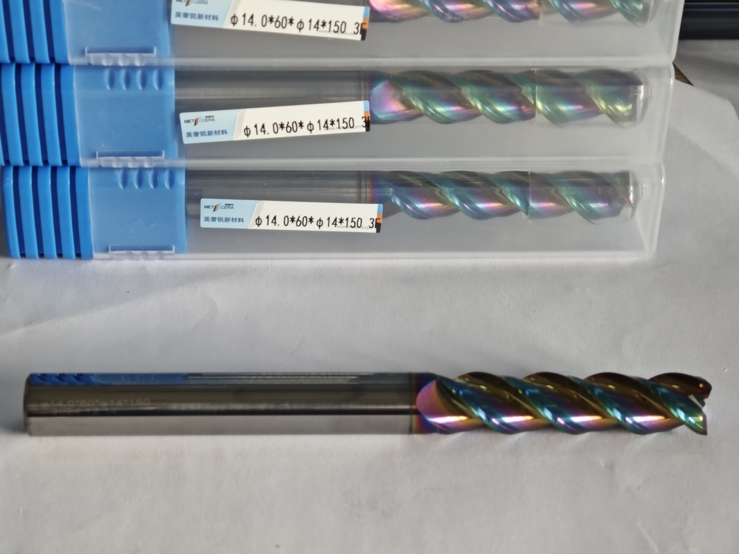 MAE PLUS Langlänge Karbid Endmühle für Nichteisenmetalle Aluminium- und Kupferverarbeitungsmühle 14 mm φ14.0 x 60 x φ14 x 150 mm