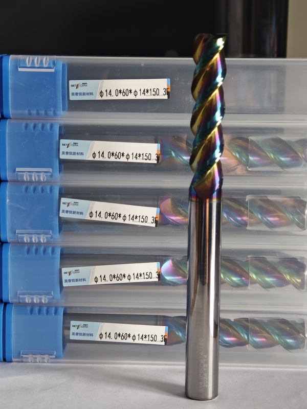 MAE PLUS Langlänge Karbid Endmühle für Nichteisenmetalle Aluminium- und Kupferverarbeitungsmühle 14 mm φ14.0 x 60 x φ14 x 150 mm