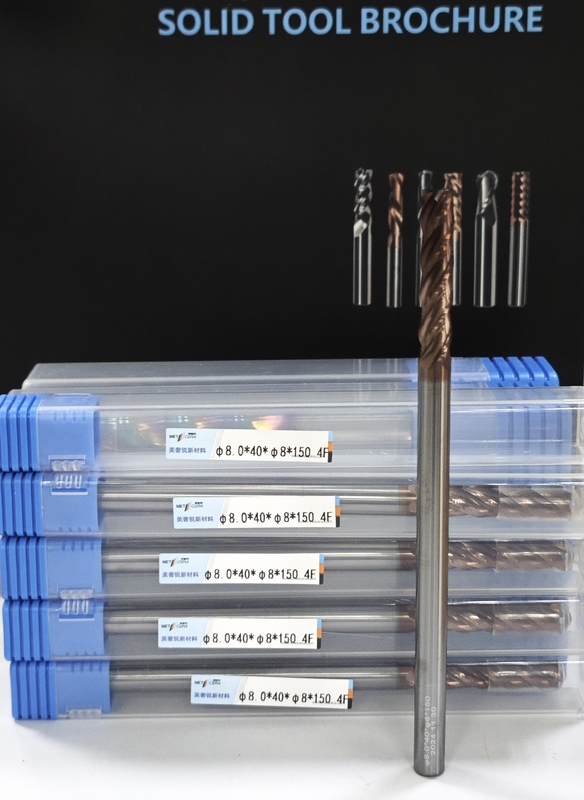 MPE4 Solid Carbide Long Flat Mill 4F Long End Mill Super Long Flute CNC Long Mill Cutter 8mm x 40 x 150mm Versandart DHL/FEDEX/TNT/UPS