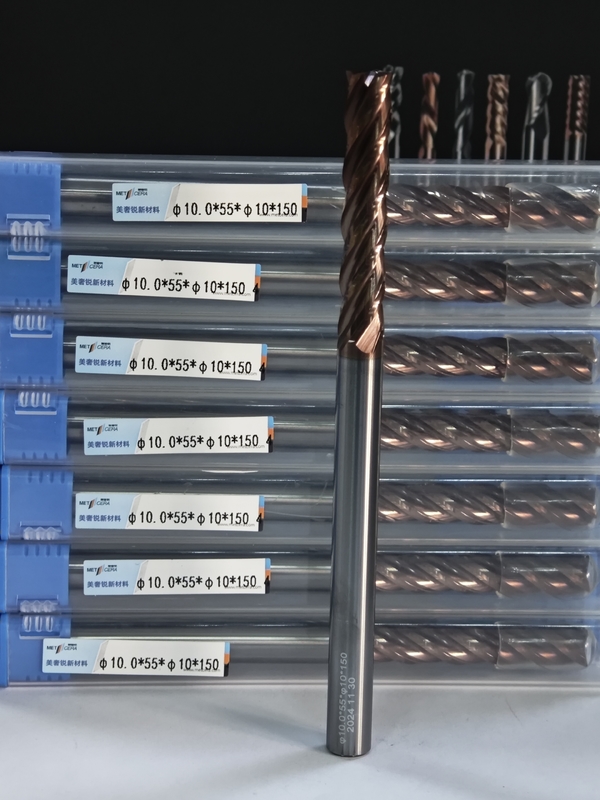 MPE4 Super-Lange Flöte Solidkarbid-Lange Fräsmaschine HRC55-HRC60 Härte 4 Flöte Lange Endmühle φ10.0 x 55 x φ10 x 150mm
