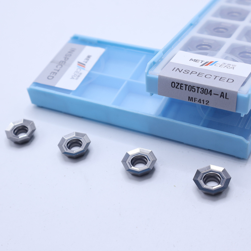 MF412 Karbidinsert in oktagonaler Form OZET05T304-AL zur Drehung von Aluminium-Edelstahl