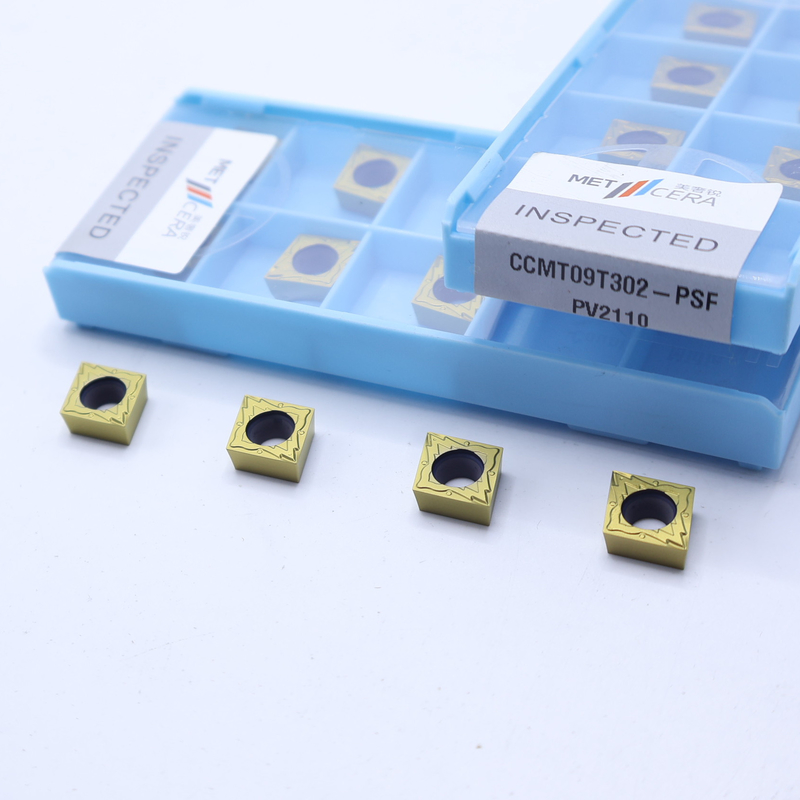 CCMT09T302 PVD-beschichtete CNC-Cermett-Einlage für Metalldrehwerkzeuge, Metallkeramikdrehwerkzeuge, Veredelungsschrotzer