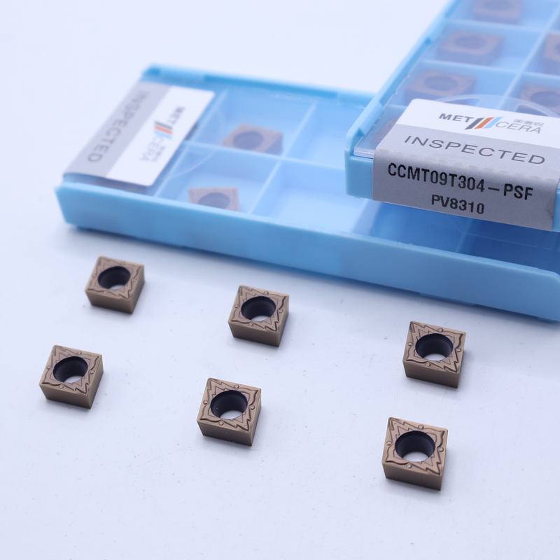 CCMT09T304 CNC-Karbid-Drehvorrichtungen für die Veredelung des Schneidens von Stahl und Legierungen, PVD-beschichtete Einlage, CCMT für Drehwerkzeuge