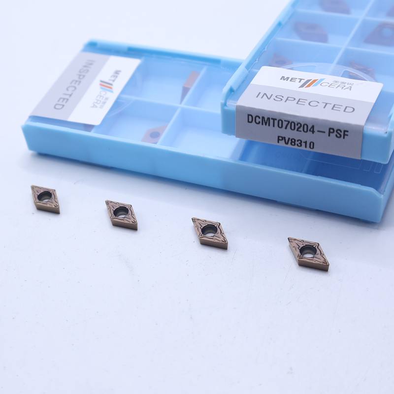 Indexbares Karbid-Drehinstrich, PVD-beschichtetes Innendrehinstrich, Veredelungsinstrich DCMT070204, Bronzefarbe