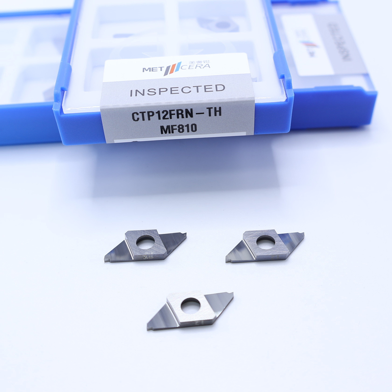 Nicht beschichtetes Abtrennen von indexfähigen Einsätzen MF810 CNC-Carbid-Einsatz für das Abschneiden CTP12FRN-TH