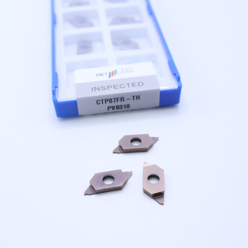 PVD-beschichtete CNC-Carbid-Einlage für das Abschneiden und Abtrennen von indexfähigen Einlagen aus Edelstahl