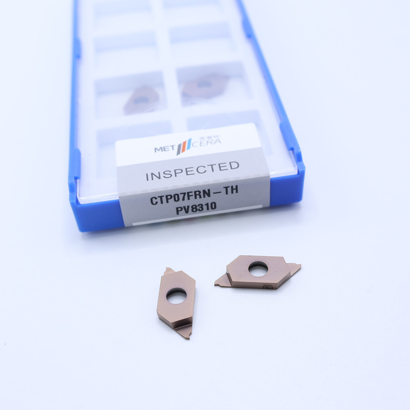 PVD-beschichtetes Zementkarbid-Einsatzmaterial zum Abschneiden CTP-Austrennen indexfähiger Einsätze CTP07FRN-TH