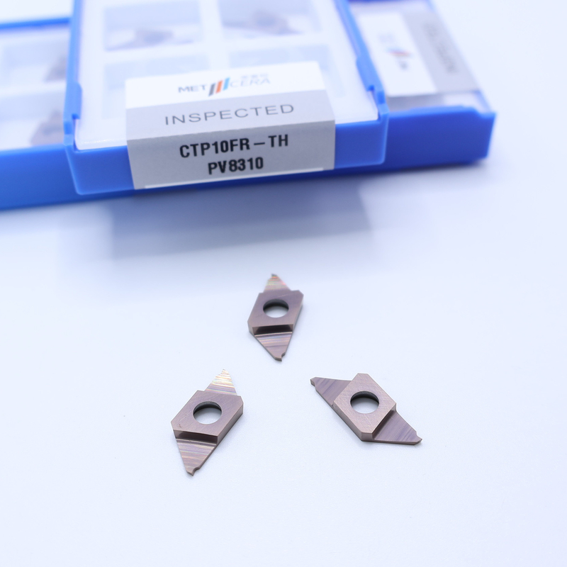 CTP10FR-TH CNC-Karbid-Einsatz zum Trennen CTP PVD-beschichtet Indexfähige Einsätze Rechtsschneiden Werkstück Edelstahl