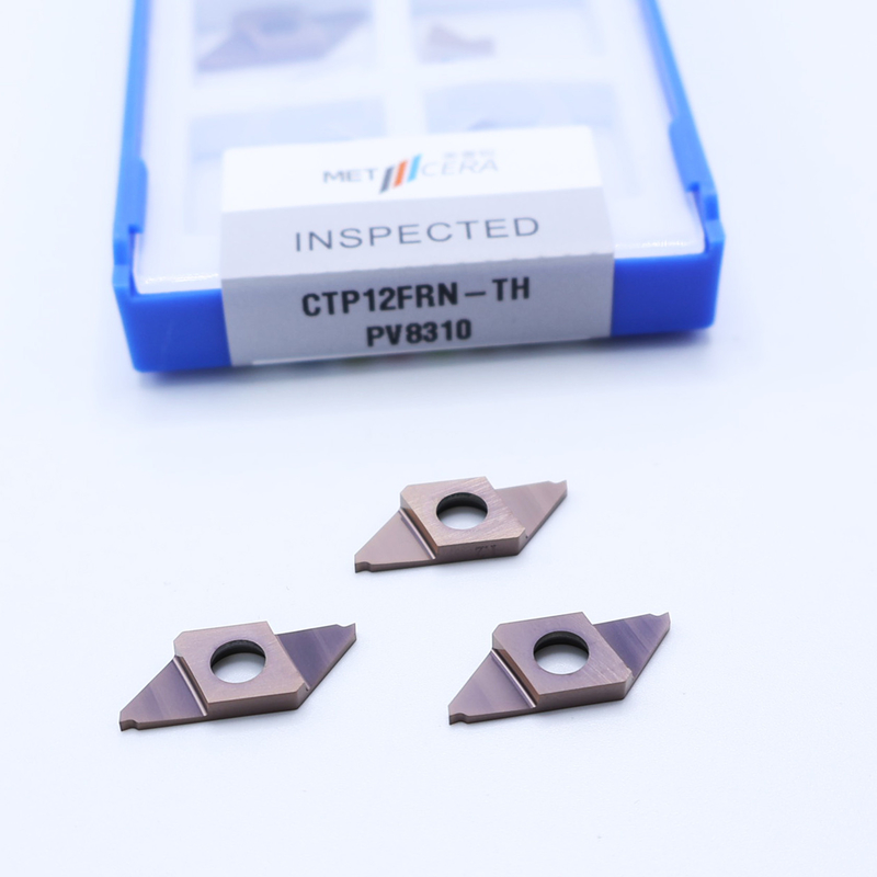 Bronze beschichtet CTP12FRN-TH CNC-Carbide-Einsatz für das Abschneiden von PVD-Beschichtungen