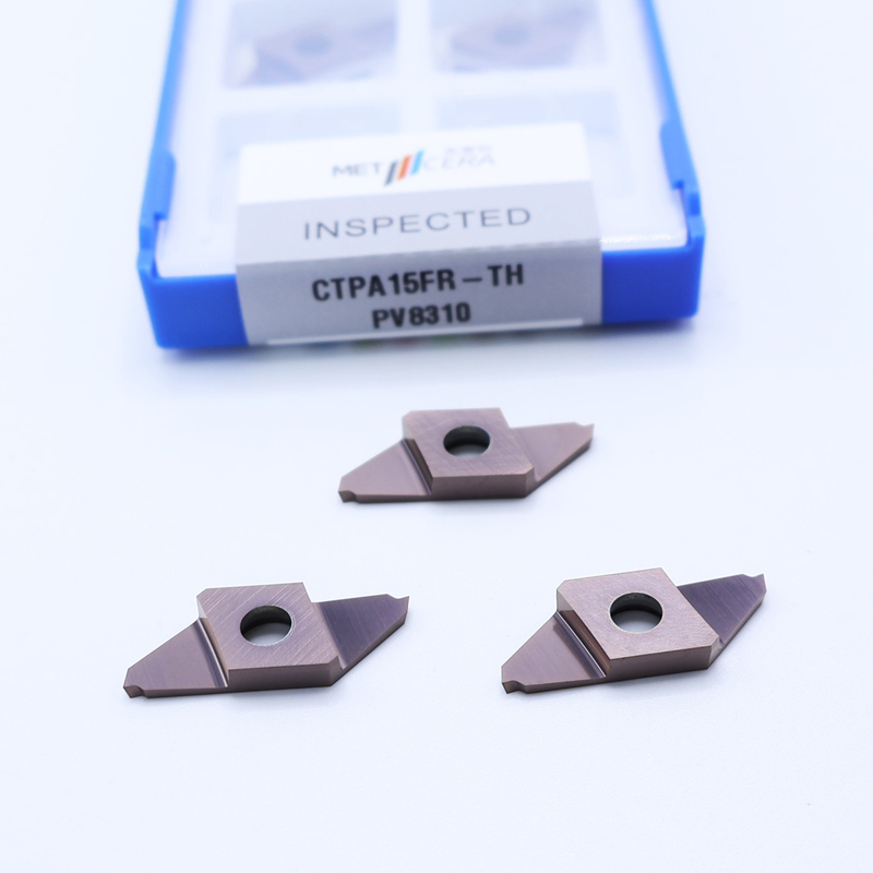 Professionelle PVD-beschichtete Karbid-Austrennungs-Inserte für Stahl und Edelstahl CTPA15FR-TH