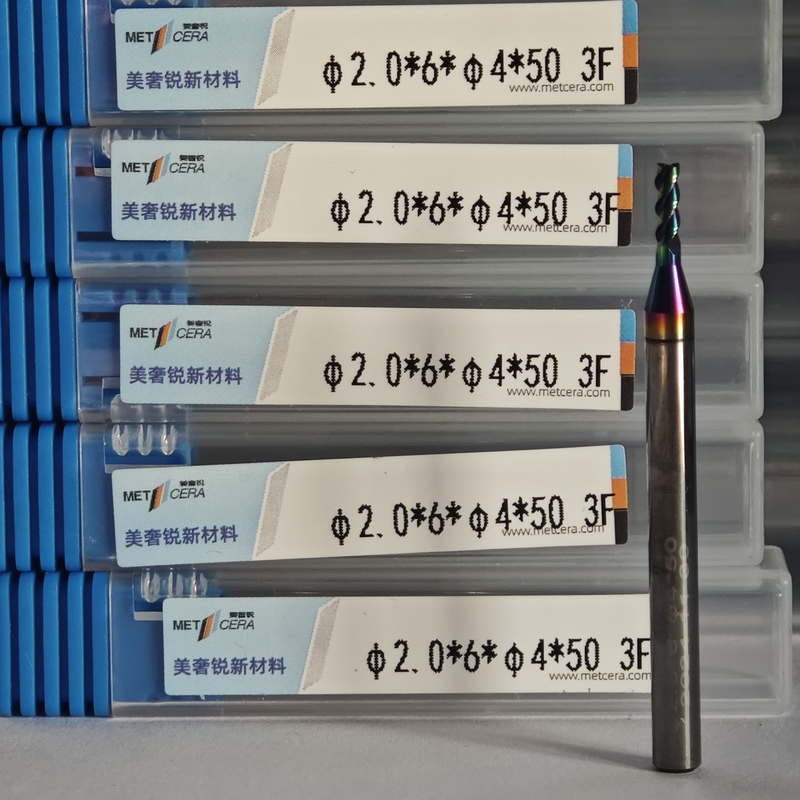 MAE PLUS 2mm Endmühle für die Kupferverarbeitung Φ2.0x6x4Dx50mm Bearbeitung von Nichteisenmetallen