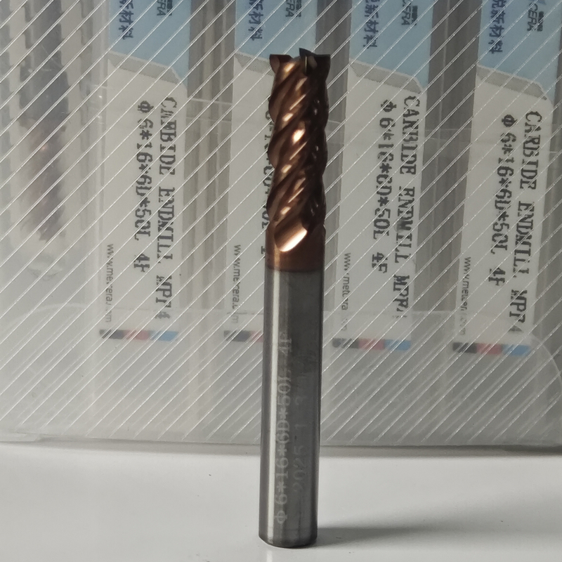 MPF4 Solid Carbide 6mm Universal 4 Flöten Flat End Mill 6x16x6Dx50mm zum Schneiden von Kohlenstoffstahl und kohlenstoffarmem Stahl