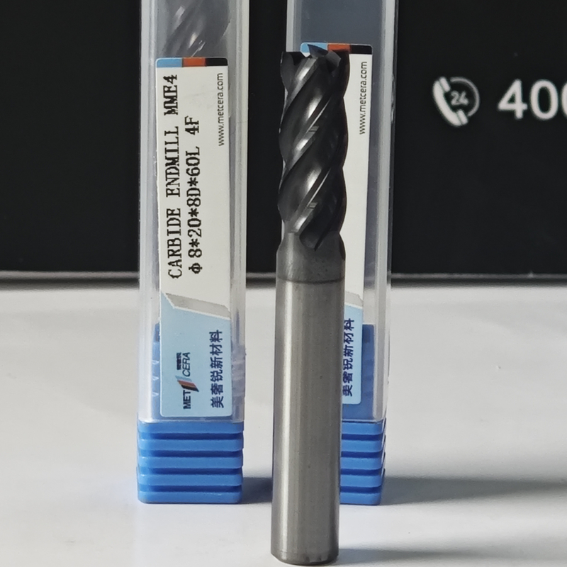 ZrN Beschichtung MME4 Edelstahl-Fräsmaschine 8mm φ8.0x20x8Dx60mm für und Präzisionsbearbeitung