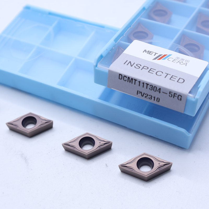 DCMT07 DCMT11 Cermet-Einsätze in 5FG-Chipschneider für die externe und interne Drehung von Stahl