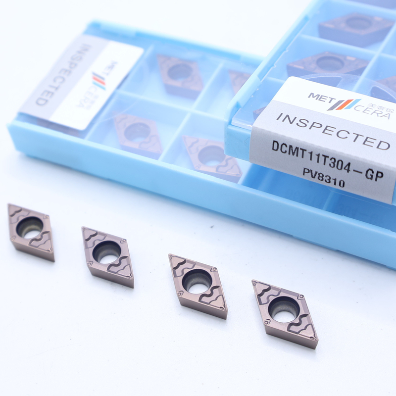 DCMT070204 DCMT11T304 PVD-beschichtete Karbid-Drehungsinserte für äußere und innere Drehung in GP-Chipschneider