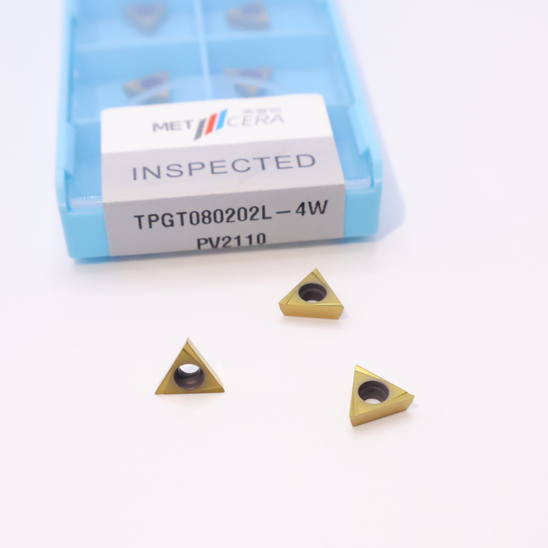 TPGT06 TPGT08 TPGT09 TPGT10 TPGT11 Cermet CNC-Drehvorrichtungen mit nicht beschichtetem 4W-Chipbreaker
