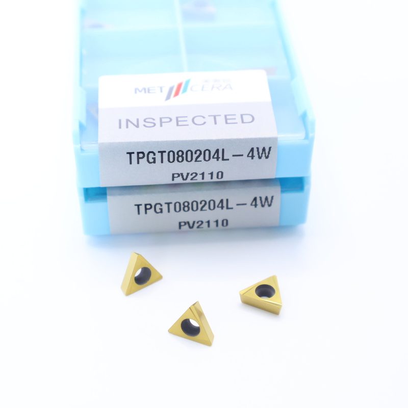 TPGT06 TPGT08 TPGT09 TPGT10 TPGT11 Cermet CNC-Drehvorrichtungen mit nicht beschichtetem 4W-Chipbreaker
