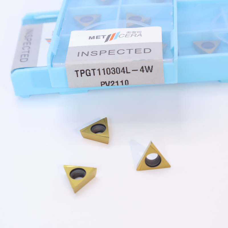TPGT06 TPGT08 TPGT09 TPGT10 TPGT11 Cermet CNC-Drehvorrichtungen mit nicht beschichtetem 4W-Chipbreaker