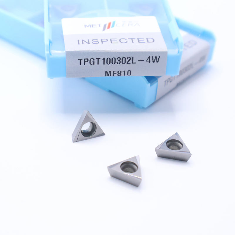 TPGT10 TPGT11 Karbiddrehintritts für CNC Drehen 4W Chip Breaker in Silber / Bronze