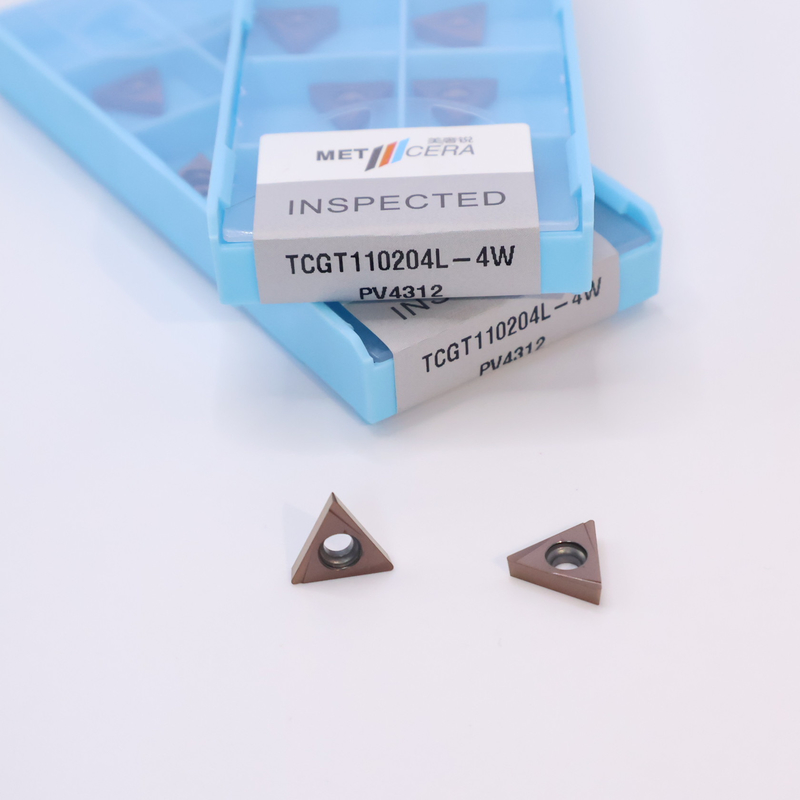 TPGT10 TPGT11 Karbiddrehintritts für CNC Drehen 4W Chip Breaker in Silber / Bronze