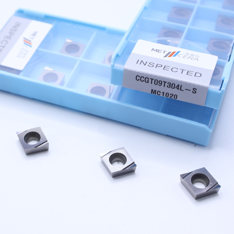 Metallmaterial Hohe Verschleißfestigkeit Vorteil Cermet CNC Drehintritts CCGT03 CCGT06 CCGT09 mit S Finish Chip Breaker