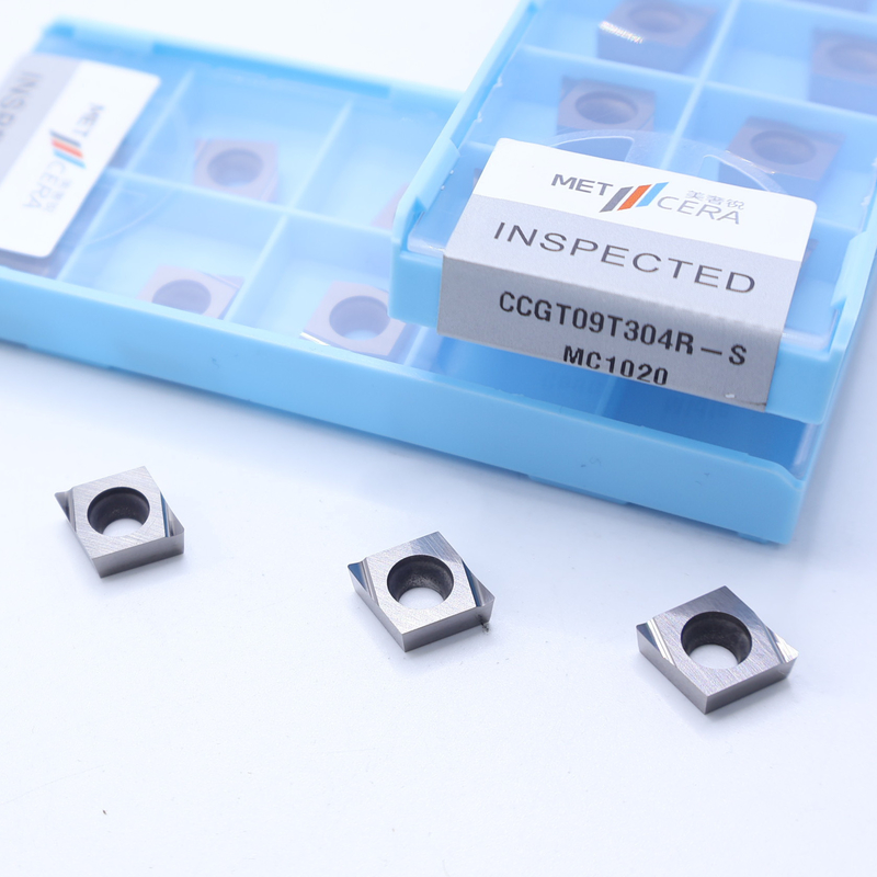 Metallmaterial Hohe Verschleißfestigkeit Vorteil Cermet CNC Drehintritts CCGT03 CCGT06 CCGT09 mit S Finish Chip Breaker