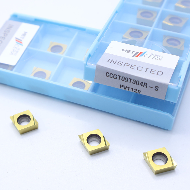 Metallmaterial Hohe Verschleißfestigkeit Vorteil Cermet CNC Drehintritts CCGT03 CCGT06 CCGT09 mit S Finish Chip Breaker