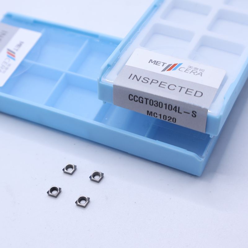 Metallmaterial Hohe Verschleißfestigkeit Vorteil Cermet CNC Drehintritts CCGT03 CCGT06 CCGT09 mit S Finish Chip Breaker