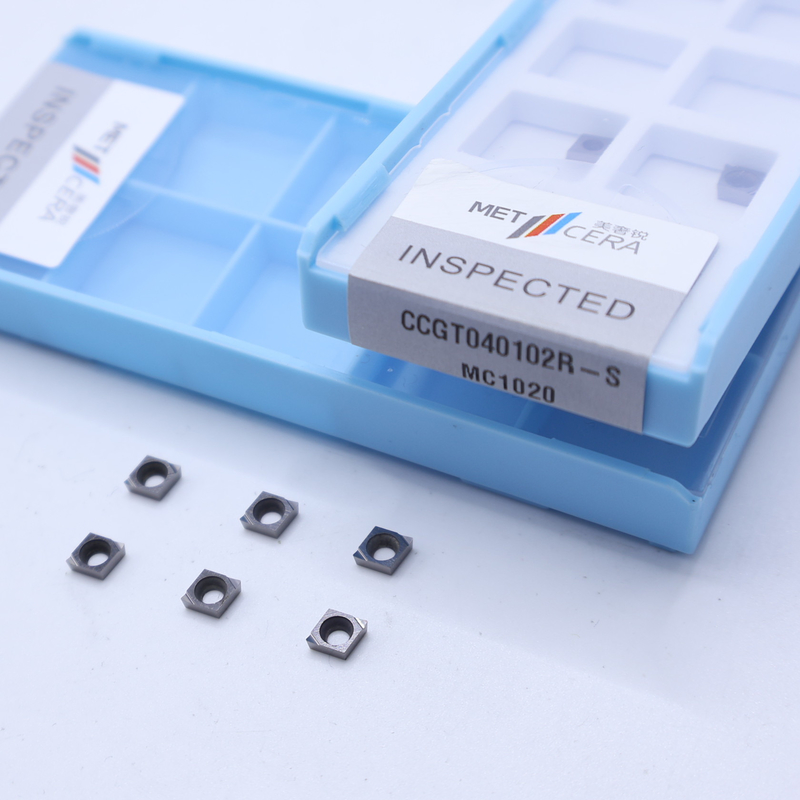 Metallmaterial Hohe Verschleißfestigkeit Vorteil Cermet CNC Drehintritts CCGT03 CCGT06 CCGT09 mit S Finish Chip Breaker