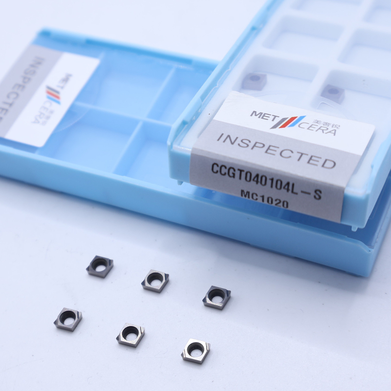 Metallmaterial Hohe Verschleißfestigkeit Vorteil Cermet CNC Drehintritts CCGT03 CCGT06 CCGT09 mit S Finish Chip Breaker