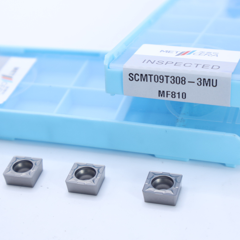 MF810 Karbiddrehinsatz SCMT09T Negativ CNC-Insatz mit 3MU Halbfertigspalter