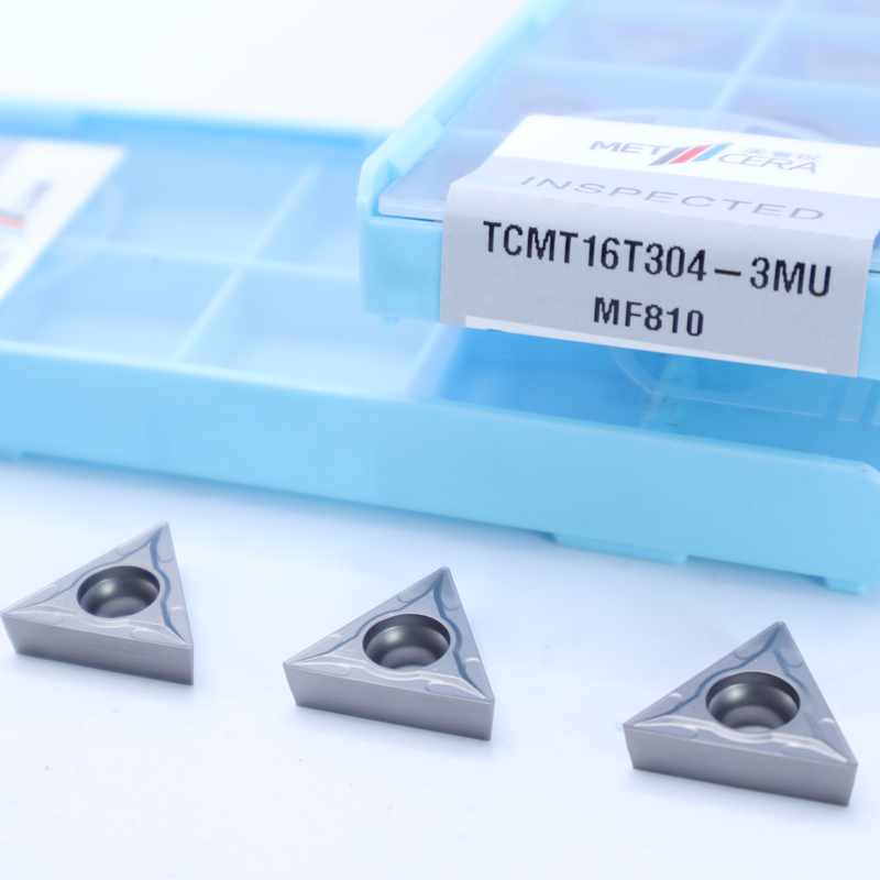 MF810 Silberkarbid Drehinsatz TCMT09 TCMT11 TCMT16 Positiver CNC-Insatz mit 3MU Halbfertigsplitter