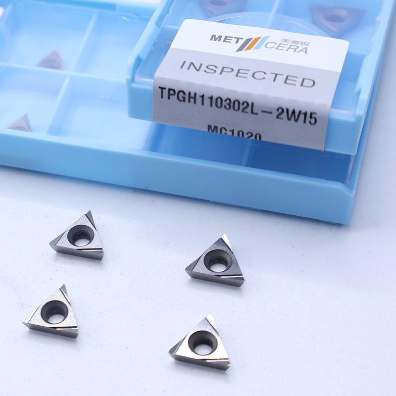 TiCN Cermet CNC-Drehvorrichtung Einfügt TPGH1103 mit 2W15 Scharfveredelung Splitterbrecher Metallmaterial Hohe Verschleißfestigkeit Vorteil