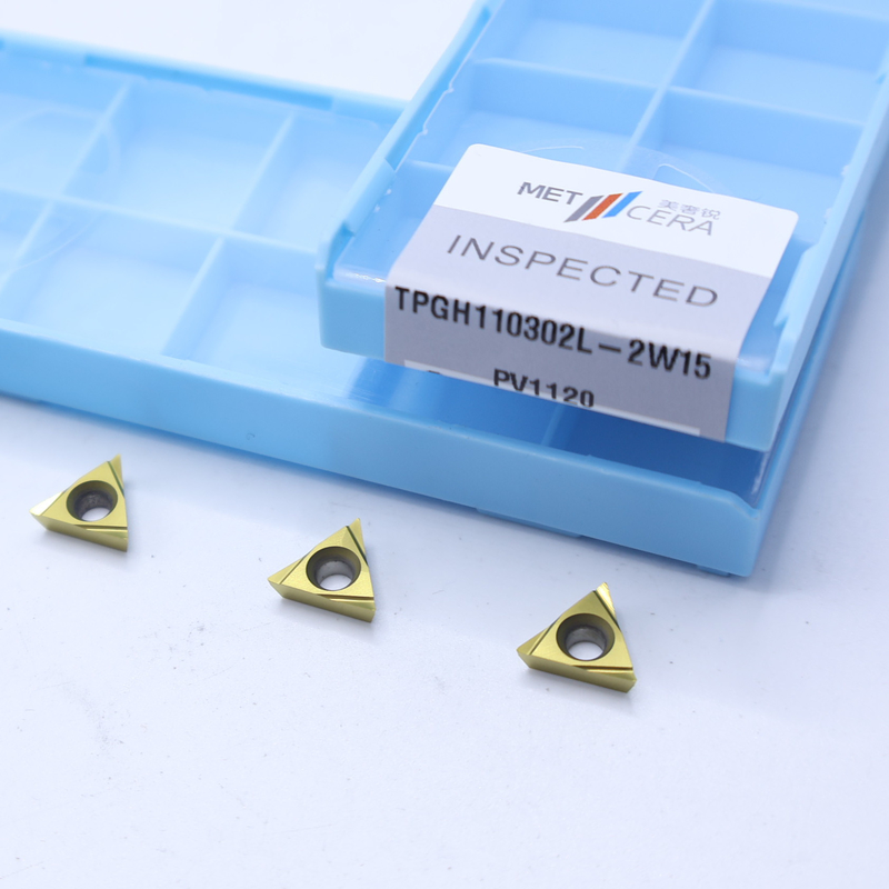 TiCN Cermet CNC-Drehvorrichtung Einfügt TPGH1103 mit 2W15 Scharfveredelung Splitterbrecher Metallmaterial Hohe Verschleißfestigkeit Vorteil