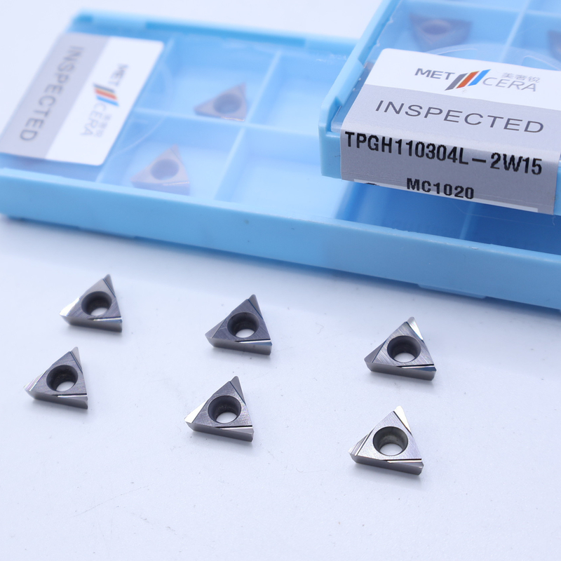 TiCN Cermet CNC-Drehvorrichtung Einfügt TPGH1103 mit 2W15 Scharfveredelung Splitterbrecher Metallmaterial Hohe Verschleißfestigkeit Vorteil