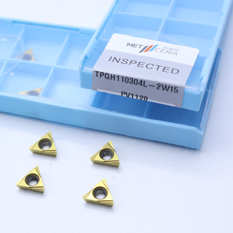 TiCN Cermet CNC-Drehvorrichtung Einfügt TPGH1103 mit 2W15 Scharfveredelung Splitterbrecher Metallmaterial Hohe Verschleißfestigkeit Vorteil