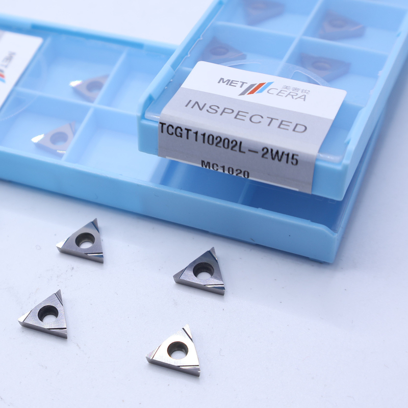 Außene Drehung Cermet CNC-Einsätze TCGT11 TCGT1102 mit 2W15 Scharfen Finish-Chipschneider für die Verarbeitung von Stahlmetalllegierungen