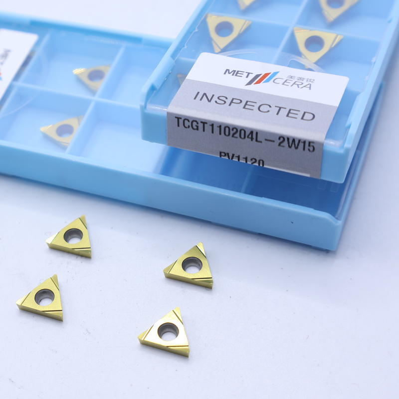 Außene Drehung Cermet CNC-Einsätze TCGT11 TCGT1102 mit 2W15 Scharfen Finish-Chipschneider für die Verarbeitung von Stahlmetalllegierungen