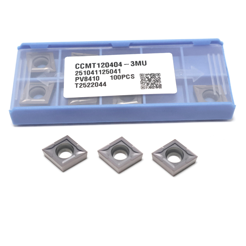 CCMT0602 CCMT09T3 CCMT1204 Karbid-Werkzeug-Einsätze für Stahl, Edelstahl, PVD-beschichtete Einsätze in 3MU-Chipbreaker