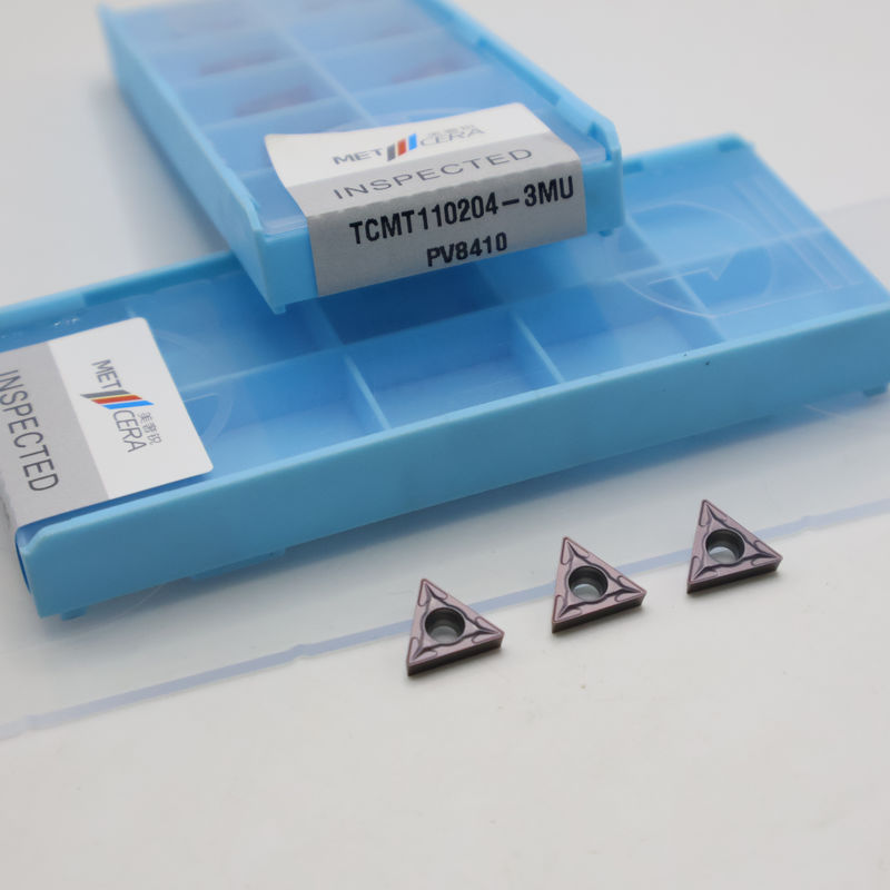 Beschichtetes Karbid-Drehinsert TCMT09 TCMT11 TCMT16 Positives CNC-Insert mit 3MU Halbfertig-Chipschneider