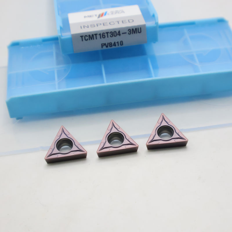 Beschichtetes Karbid-Drehinsert TCMT09 TCMT11 TCMT16 Positives CNC-Insert mit 3MU Halbfertig-Chipschneider