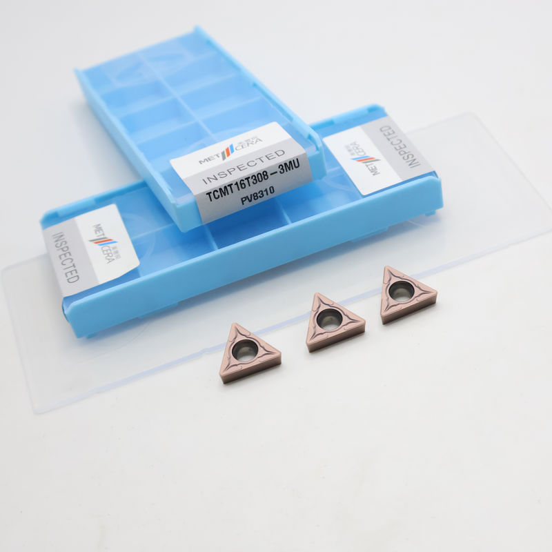 Beschichtetes Karbid-Drehinsert TCMT09 TCMT11 TCMT16 Positives CNC-Insert mit 3MU Halbfertig-Chipschneider