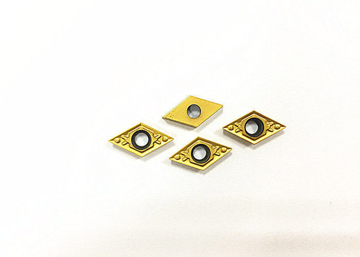 Cnc Drehwerkzeuge Cermet Drehen Einsätze Goldfarbe Oxidationsbeständigkeit DCMT07 DCMT11